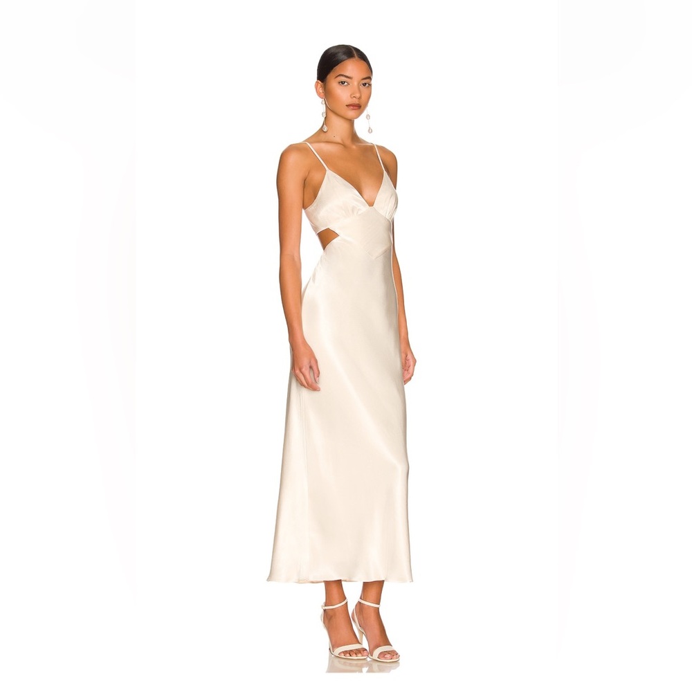 Shona Joy La Lune Backless Midi Dress in cream